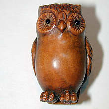 ASTROLOGICAL OJIME BEAD - VIRGO ATHENA'S OWL